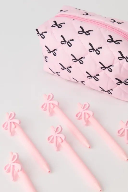 Bow Pen & Pencil Case Set made by Stitches