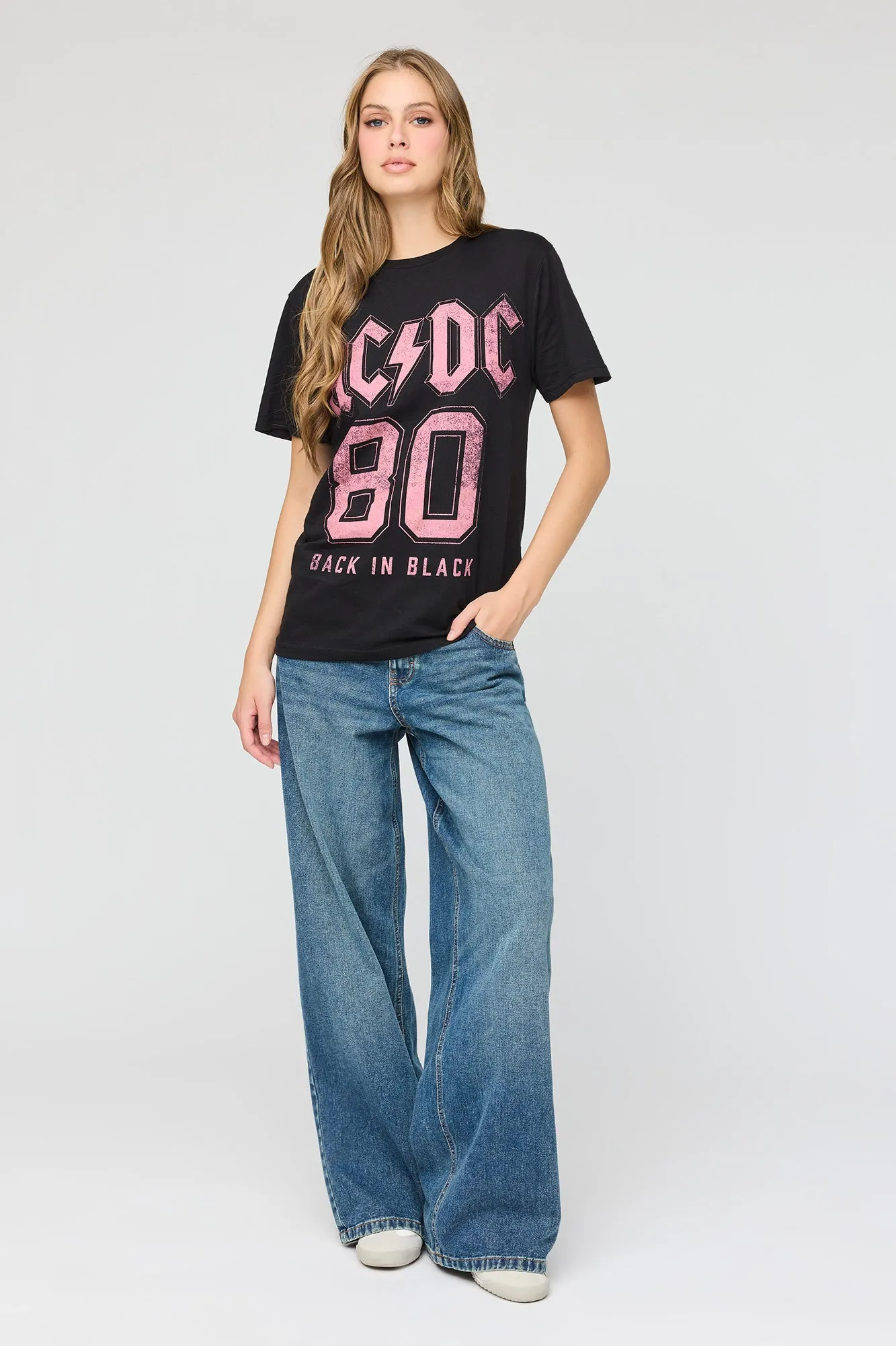 AC/DC Graphic Boyfriend T-Shirt sold by Urban Planet product image thumbnail 3