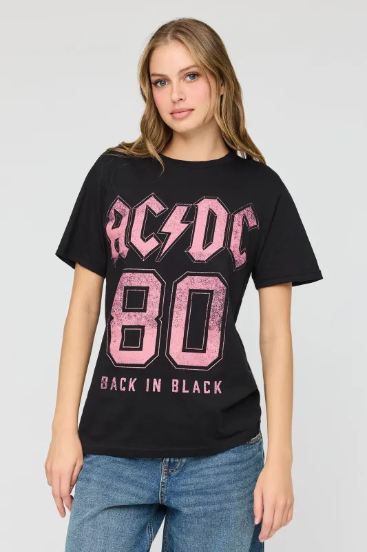 AC/DC Graphic Boyfriend T-Shirt made by Stitches