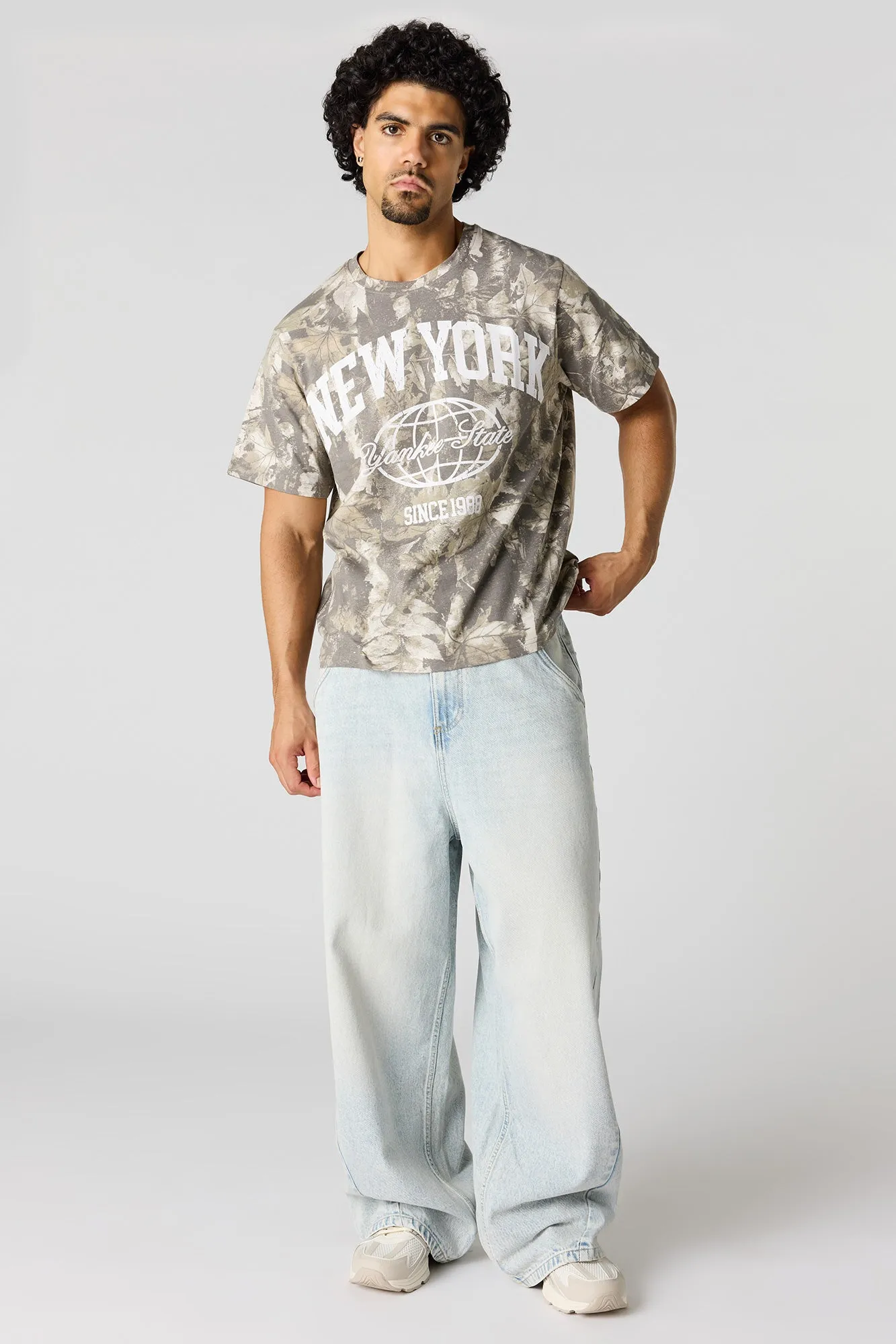 New York Graphic Camo T-Shirt sold by Urban Planet product image thumbnail 3
