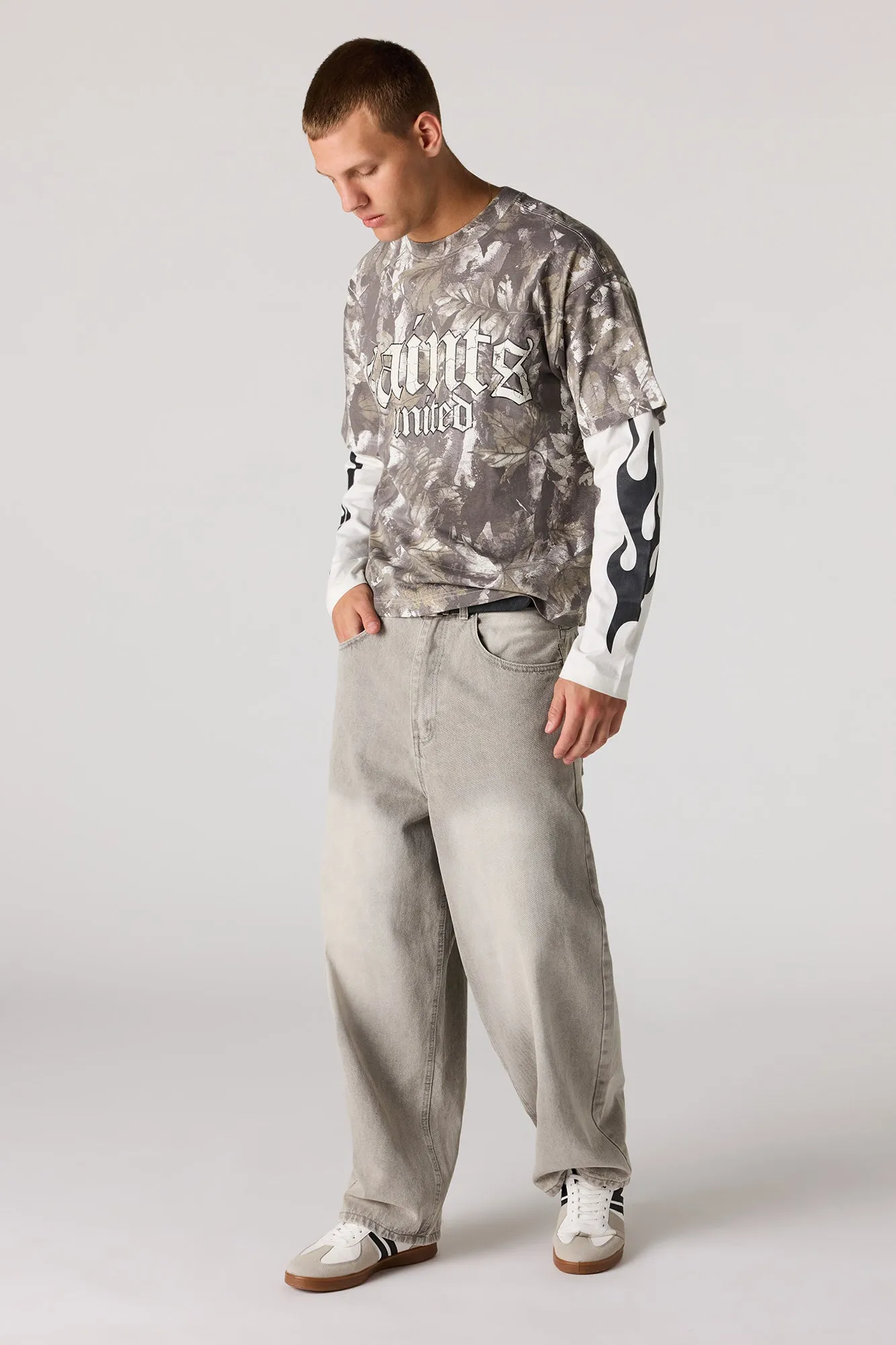 Graphic Layered Long Sleeve Top sold by Urban Planet product image thumbnail 3