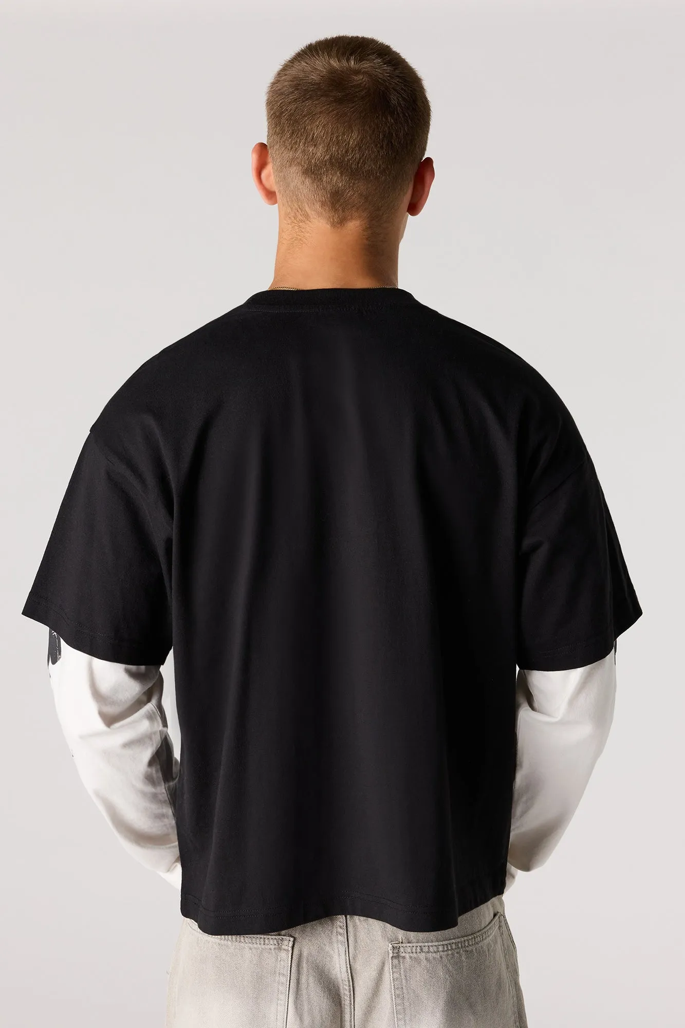 Graphic Layered Long Sleeve Top sold by Urban Planet product image thumbnail 5