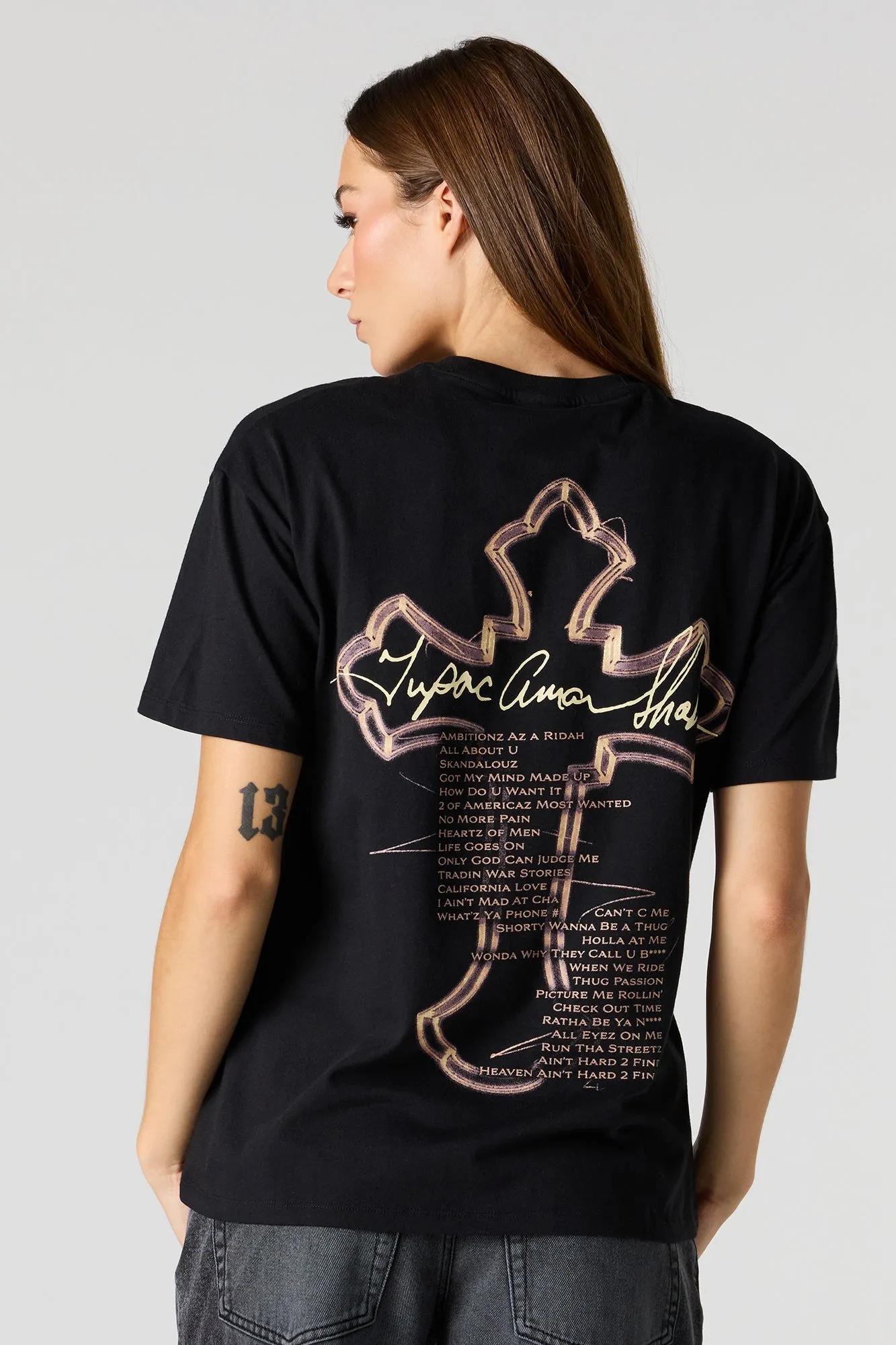 Tupac Graphic Boyfriend T-Shirt sold by Urban Planet product image thumbnail 5