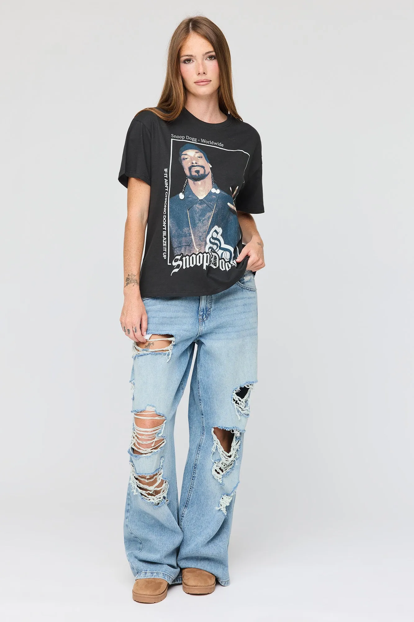 Snoop Dogg Graphic Boyfriend T-Shirt sold by Urban Planet product image thumbnail 3