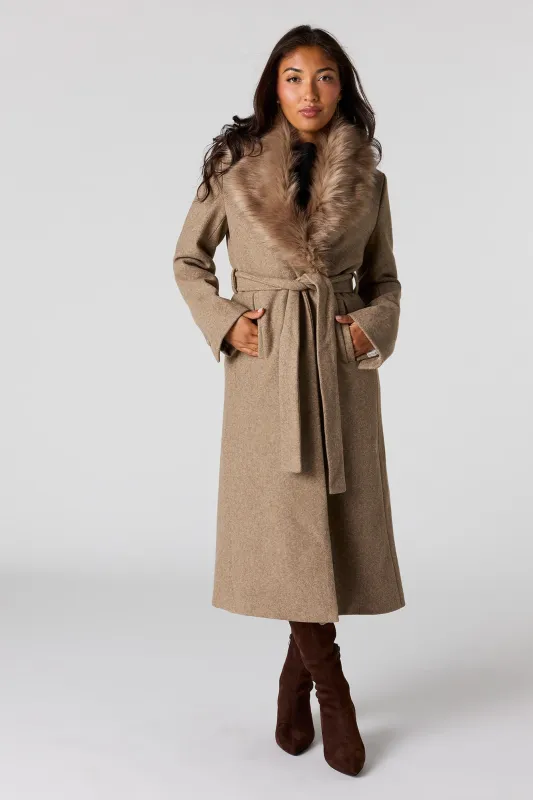 Faux-Fur Collared Coat made by Urban Planet