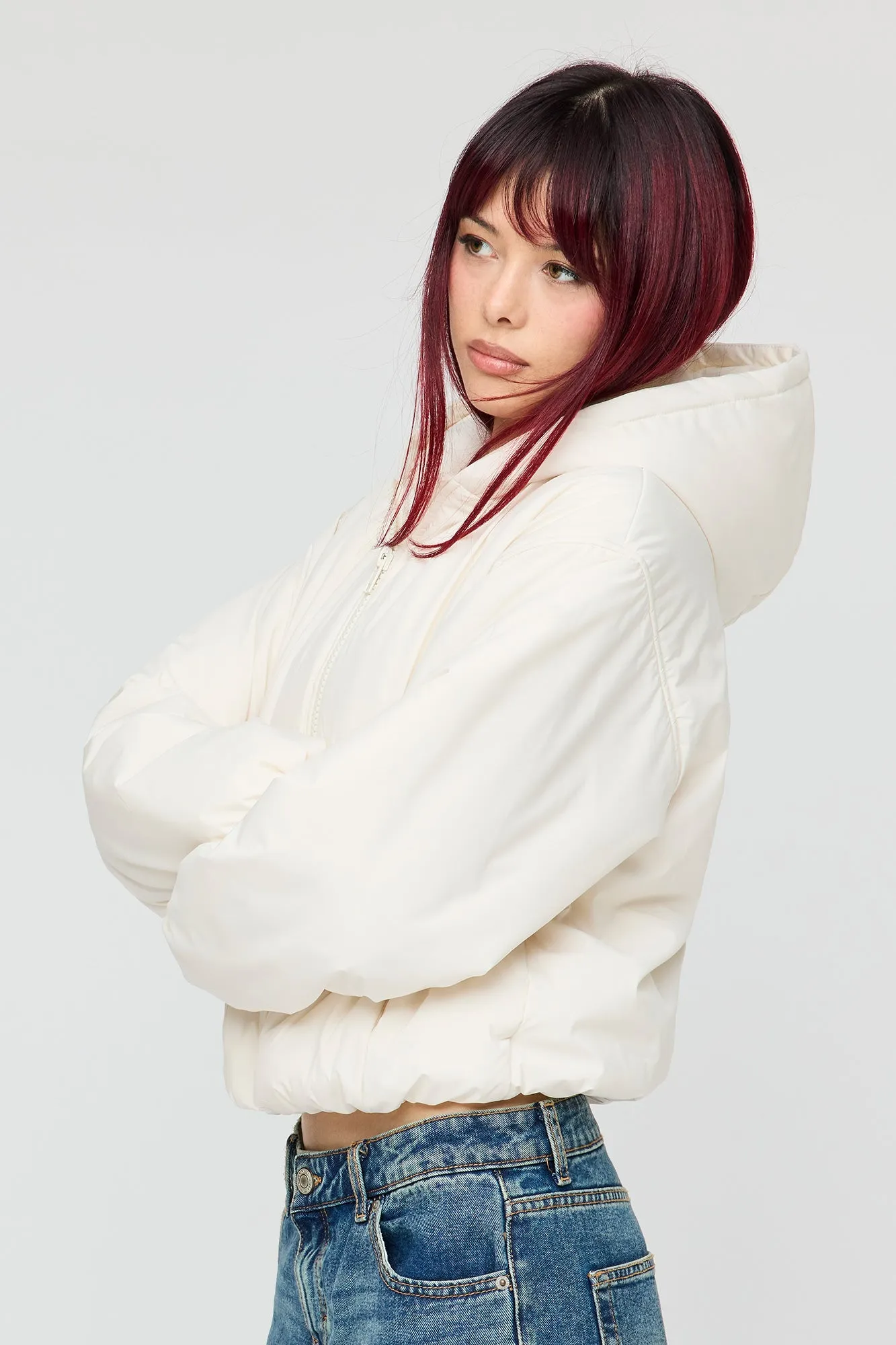 Hooded Bomber Jacket sold by Urban Planet product image thumbnail 4