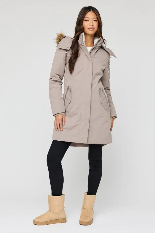 Faux Fur Lined Midi Parka made by Stitches