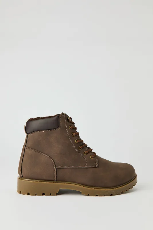 Faux Fur Lined Hiking Boots made by Urban Planet