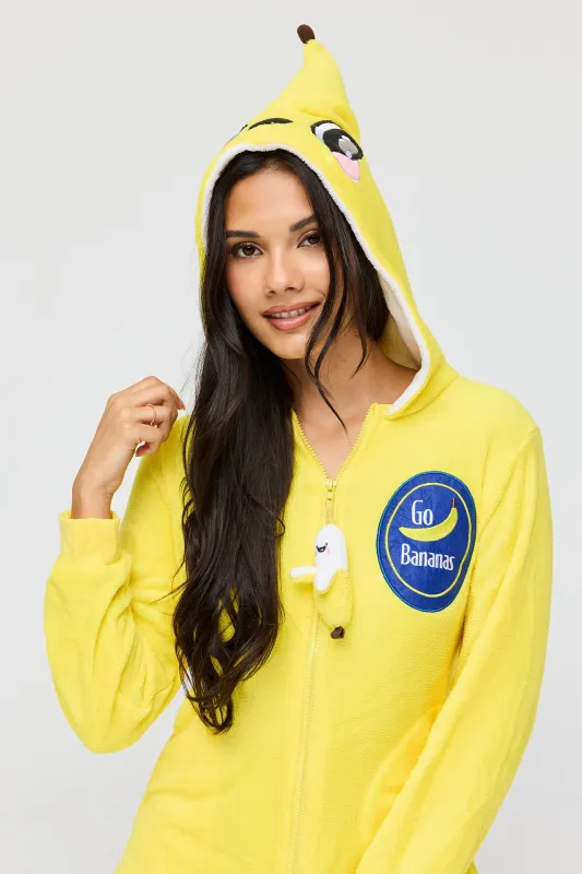 3D Banana Plush Onesie made by Stitches