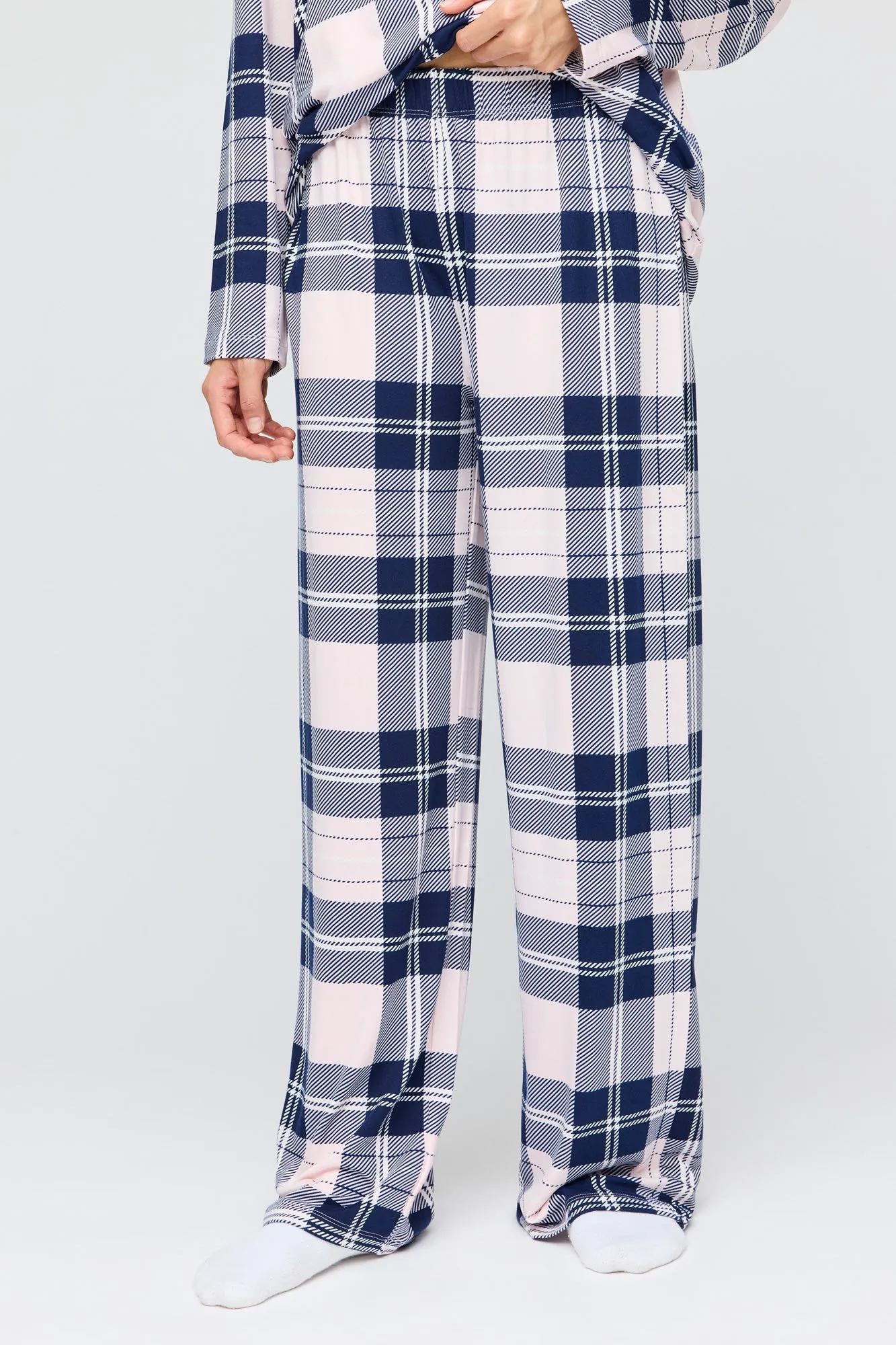Button-Up Long Sleeve Top & Pant Pajama Set sold by Urban Planet product image thumbnail 3