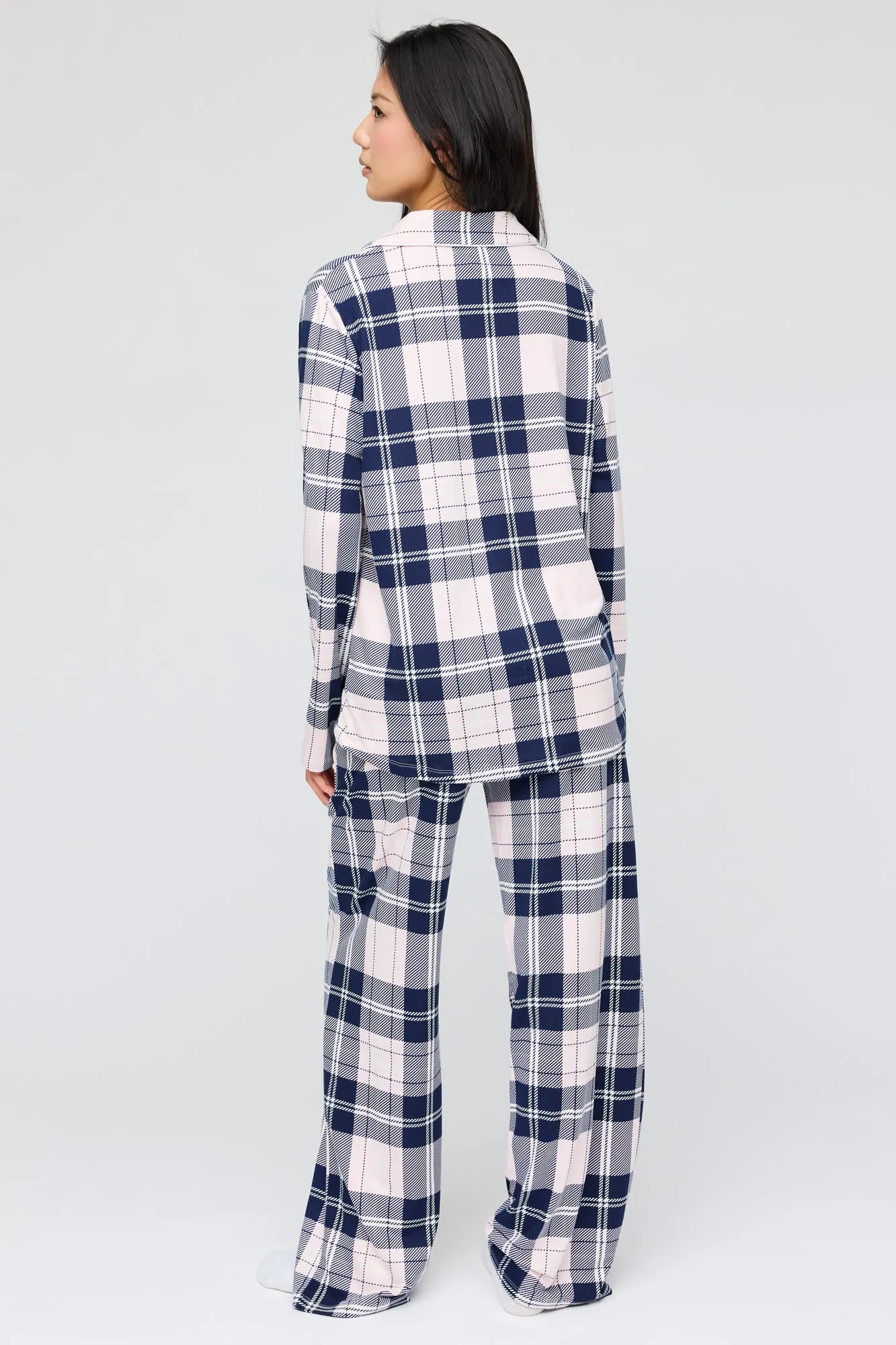Button-Up Long Sleeve Top & Pant Pajama Set sold by Urban Planet product image thumbnail 4
