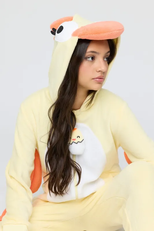 3D Chicken Plush Onesie made by Stitches
