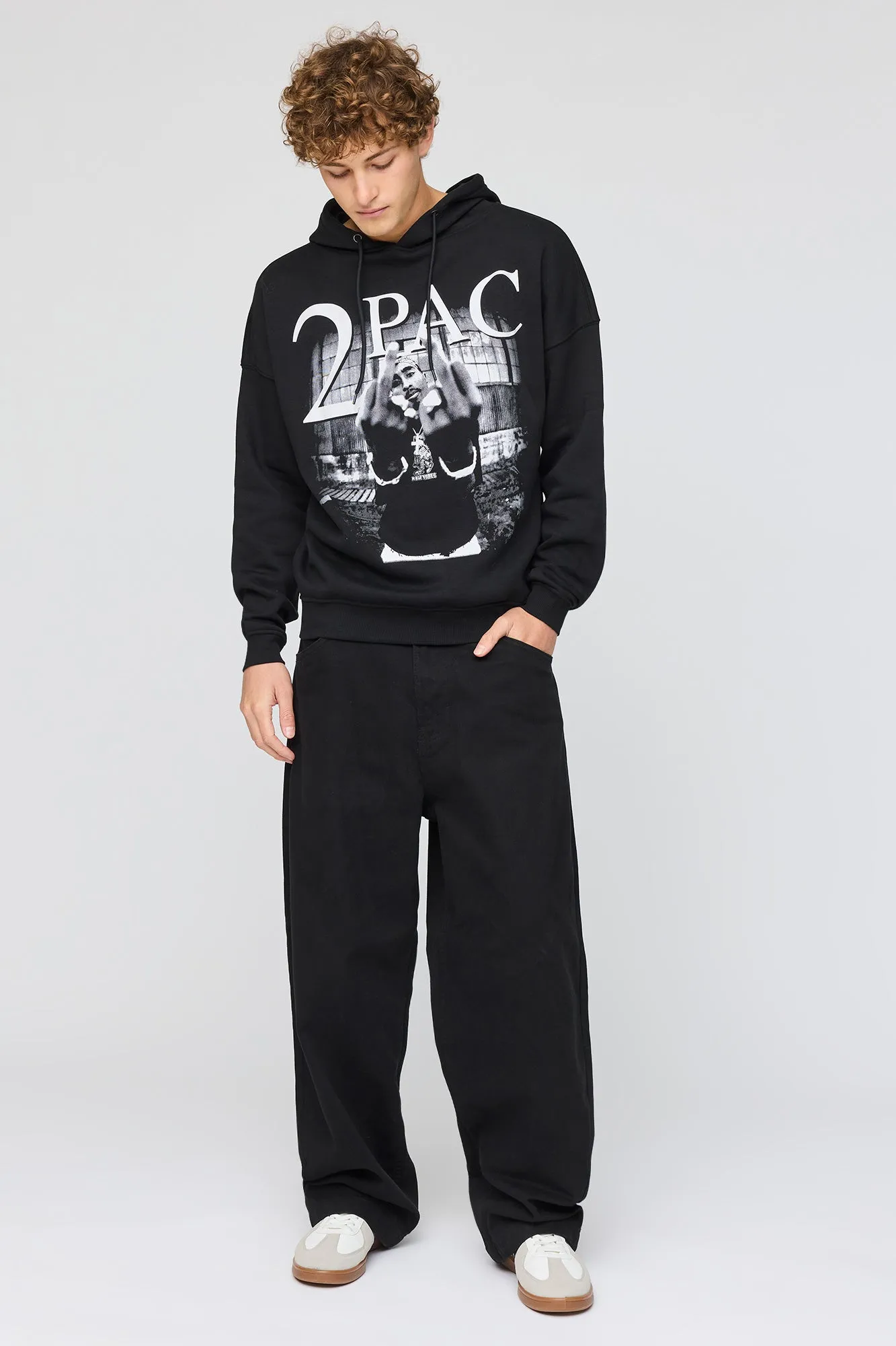 Tupac Graphic Fleece Hoodie sold by Urban Planet product image thumbnail 3