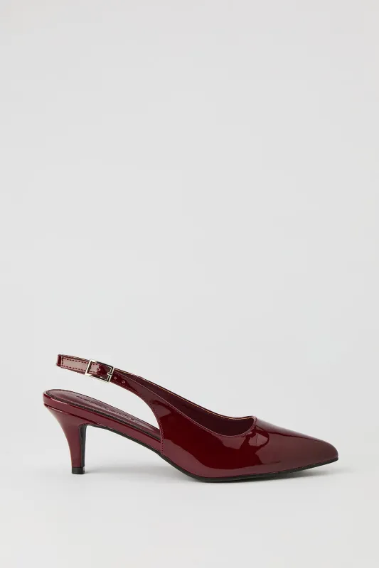 Patent Slingback Kitten Heels made by Stitches