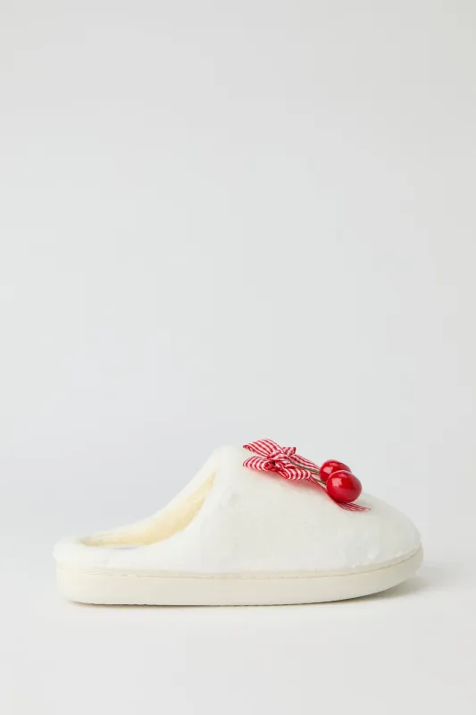 3D Cherry Slippers made by Stitches