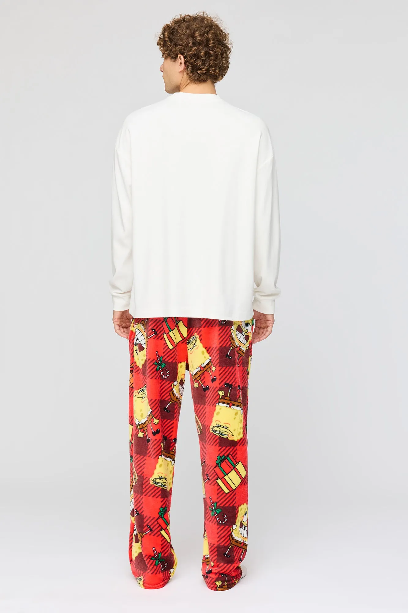 Cartoon Christmas Plush Pajama Pant sold by Urban Planet product image thumbnail 3