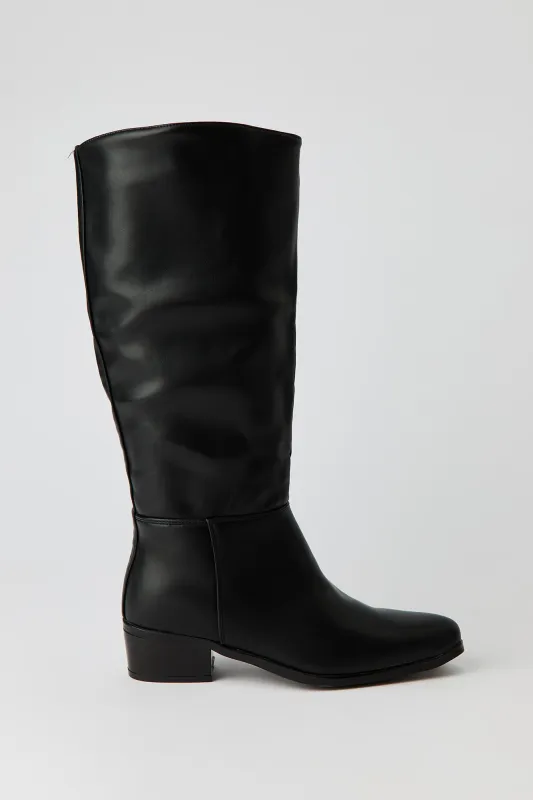 Faux Leather Knee High Boots made by Stitches