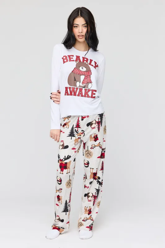 Womens Cabin Fever Fammy Jammies Set made by Stitches
