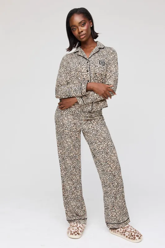 Juicy Couture Buttoned Top & Pant Pajama Set made by Stitches