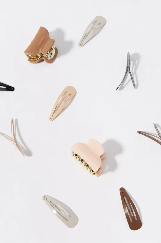 Ensemble de barrettes et pinces assorties (Paquet de 10) sold by Urban Planet
