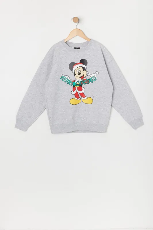 Girls Xmas Mickey Graphic Sweatshirt sold by Urban Planet