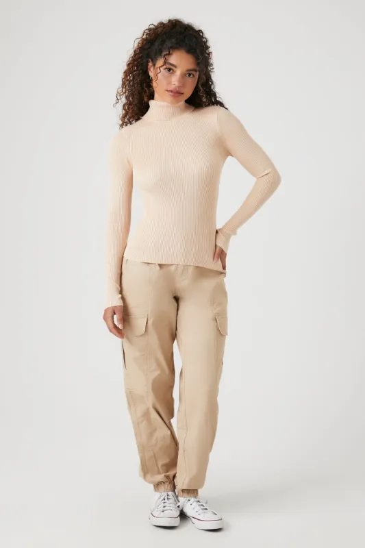 Poplin High Rise Cargo Jogger sold by Urban Planet