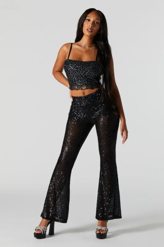 Sequin Flare Pant sold by Urban Planet