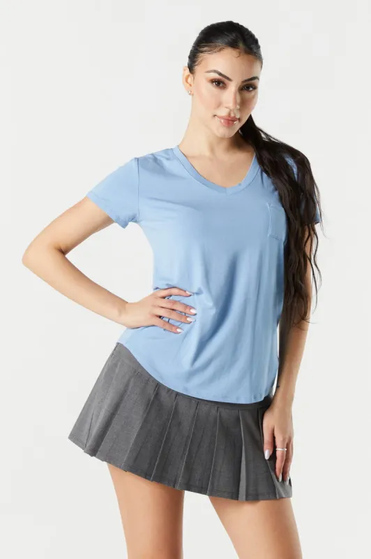 Basic Pocket V-Neck T-Shirt sold by Urban Planet