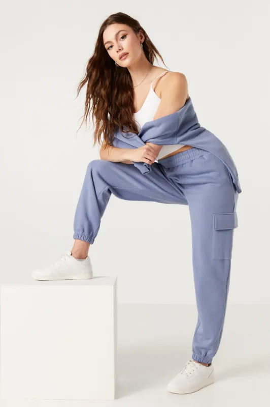 Pantalon de jogging cargo en molleton uni sold by Urban Planet