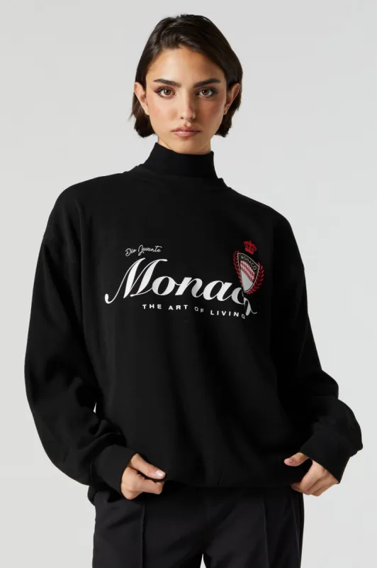 Chandail en molleton à imprimé Monaco sold by Urban Planet