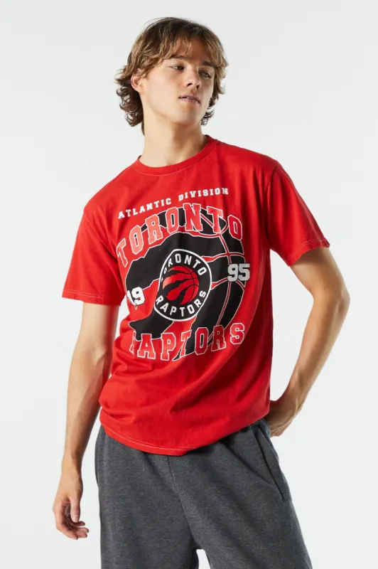 T-shirt rouge à imprimé Toronto Raptors sold by Urban Planet