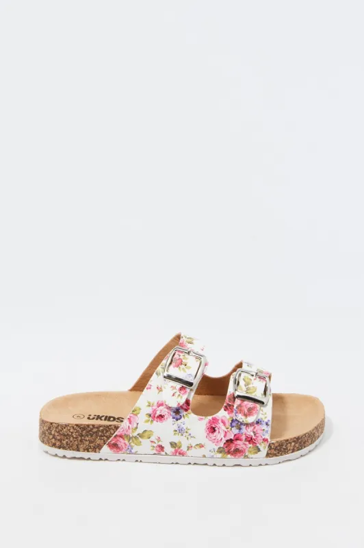 Sandales fleuries avec boucles doubles pour fille sold by Urban Planet