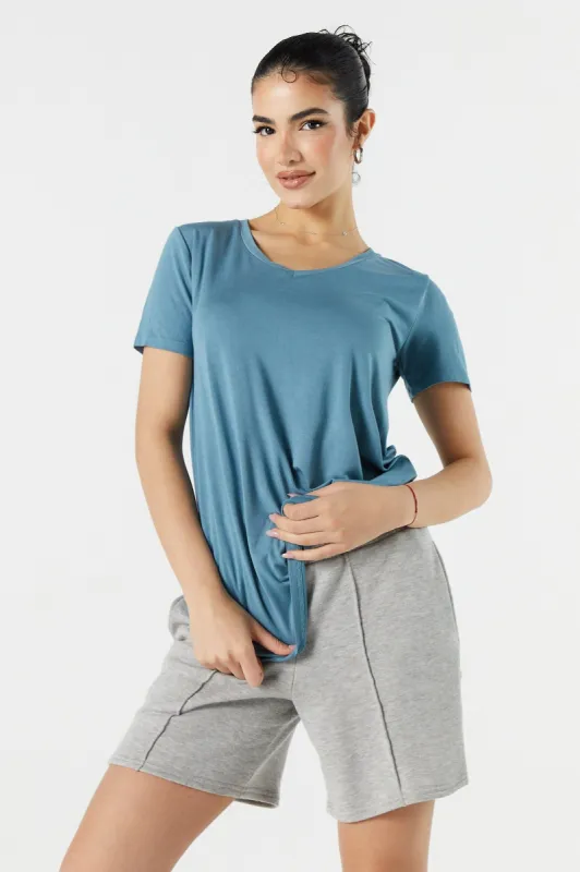 Relaxed V-Neck T-Shirt sold by Urban Planet