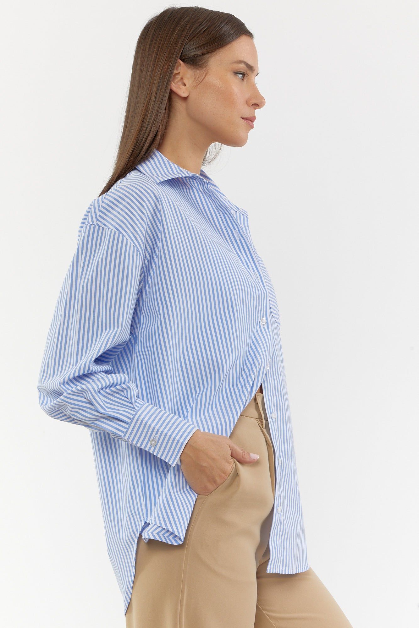 Haut boutonné rayé à col sold by Urban Planet product image thumbnail 3