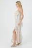 Chiffon Floral Ruffle Slit Maxi Dress sold by Urban Planet