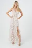 Chiffon Floral Ruffle Slit Maxi Dress sold by Urban Planet