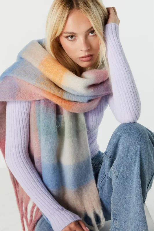 Mossy Plaid Scarf sold by Urban Planet