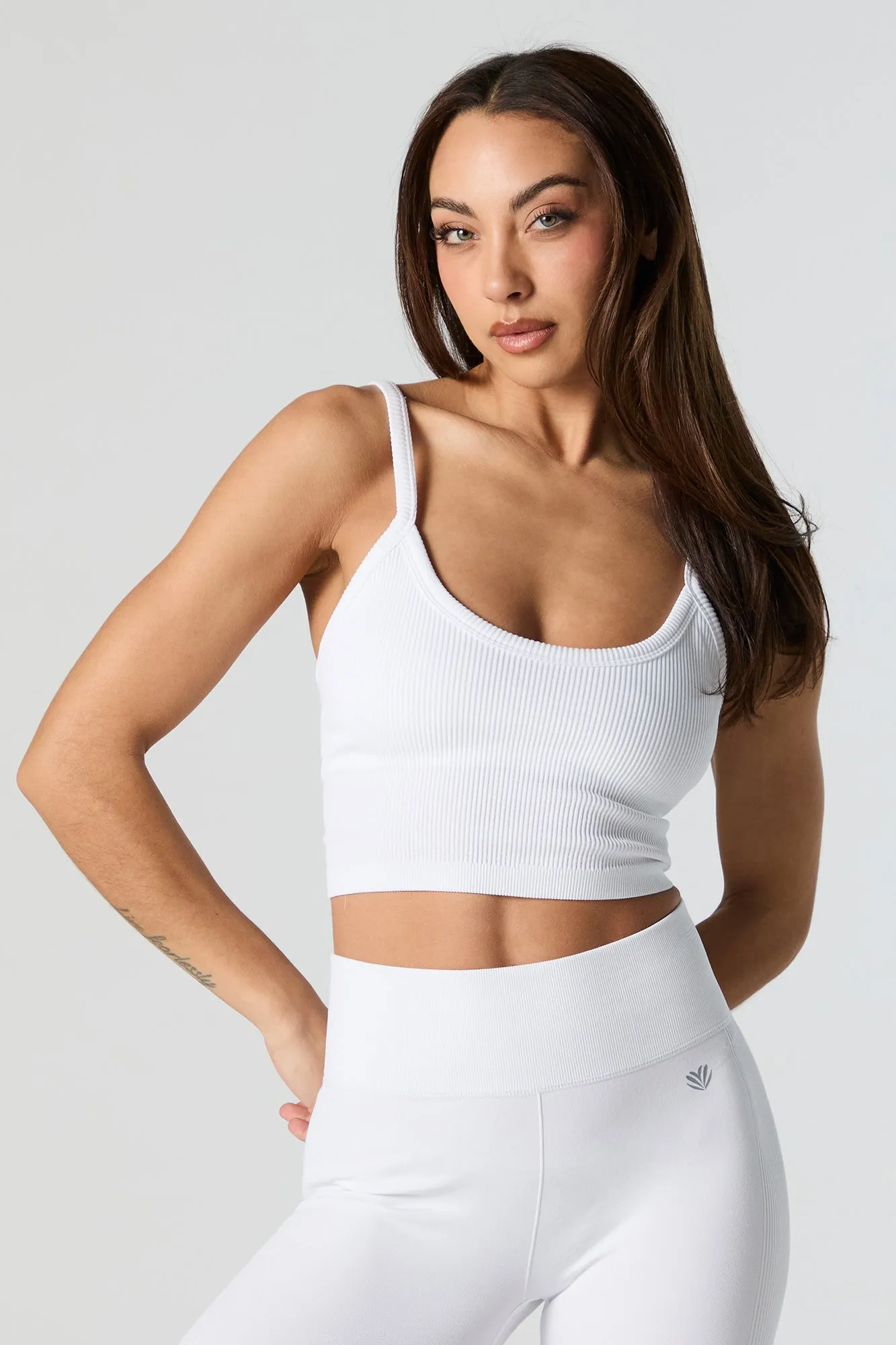Débardeur Active côtelé sans couture à encolure dégagée sold by Urban Planet product image thumbnail 4