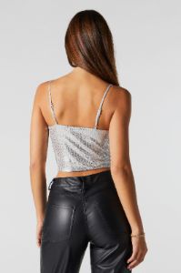 Sequin Bustier Top sold by Urban Planet