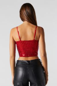 Sequin Bustier Top sold by Urban Planet