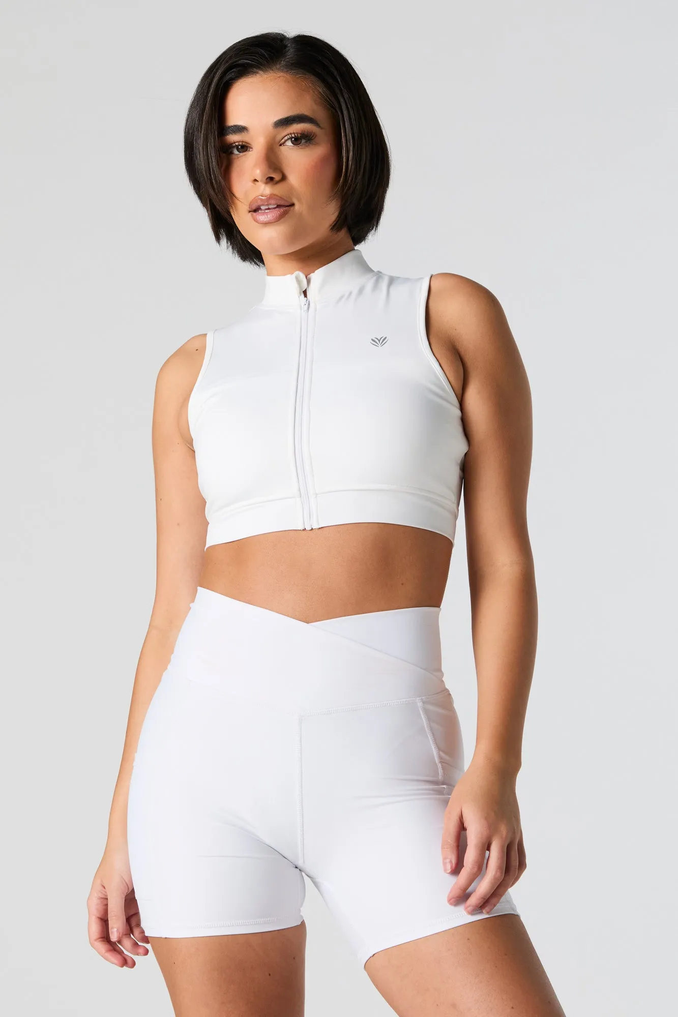 Active Zip-Up Cropped Tank sold by Urban Planet
