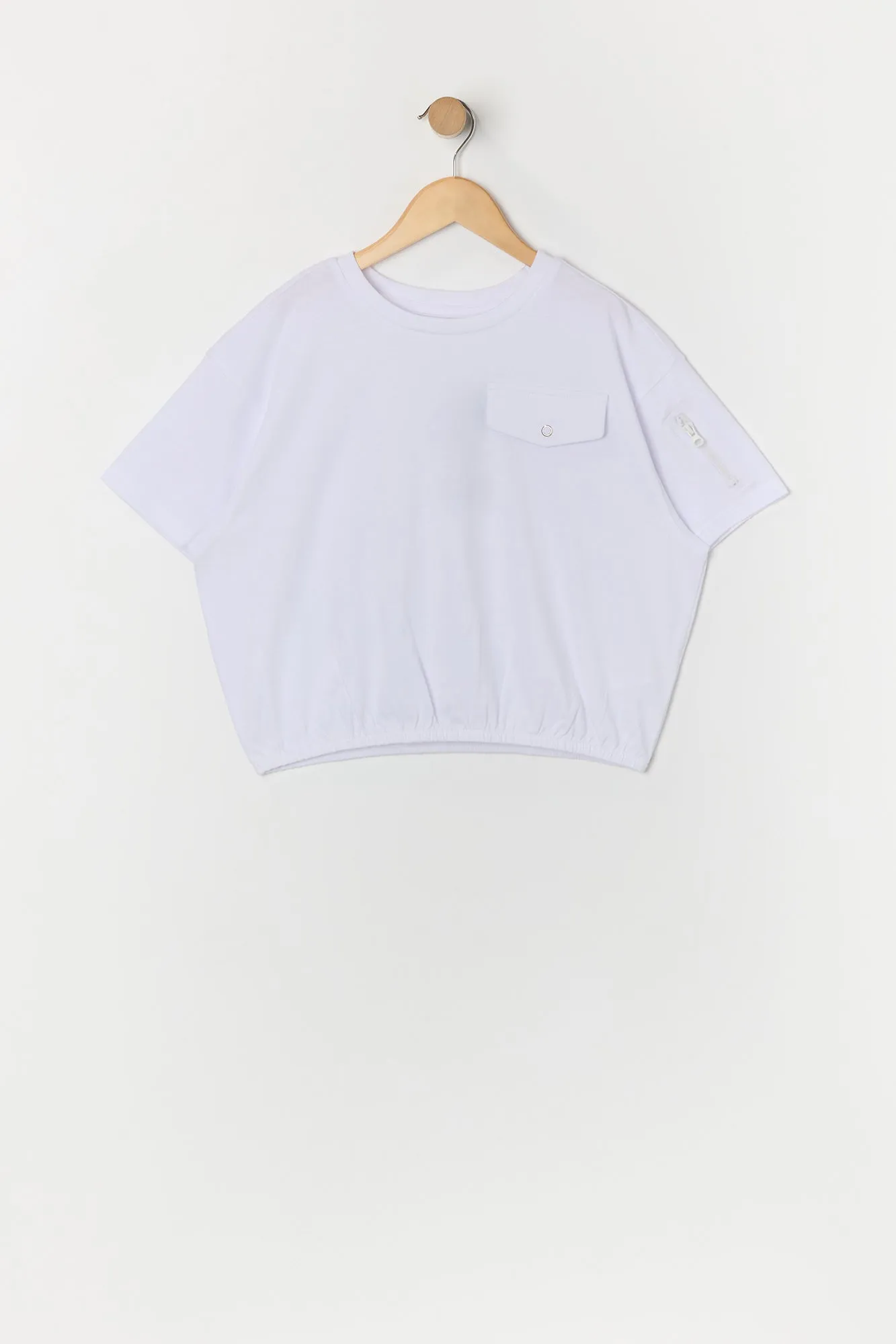 T-shirt utilitaire avec ourlet cintré pour fille sold by Urban Planet product image thumbnail 5