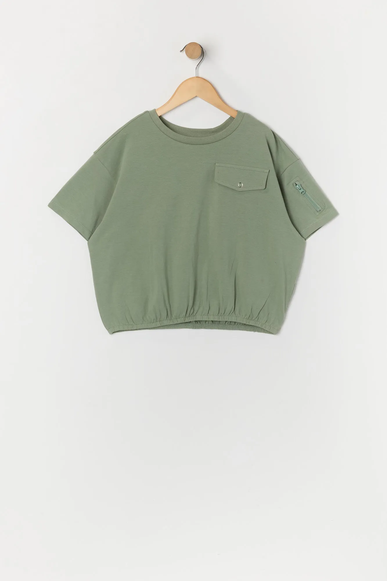 T-shirt utilitaire avec ourlet cintré pour fille sold by Urban Planet