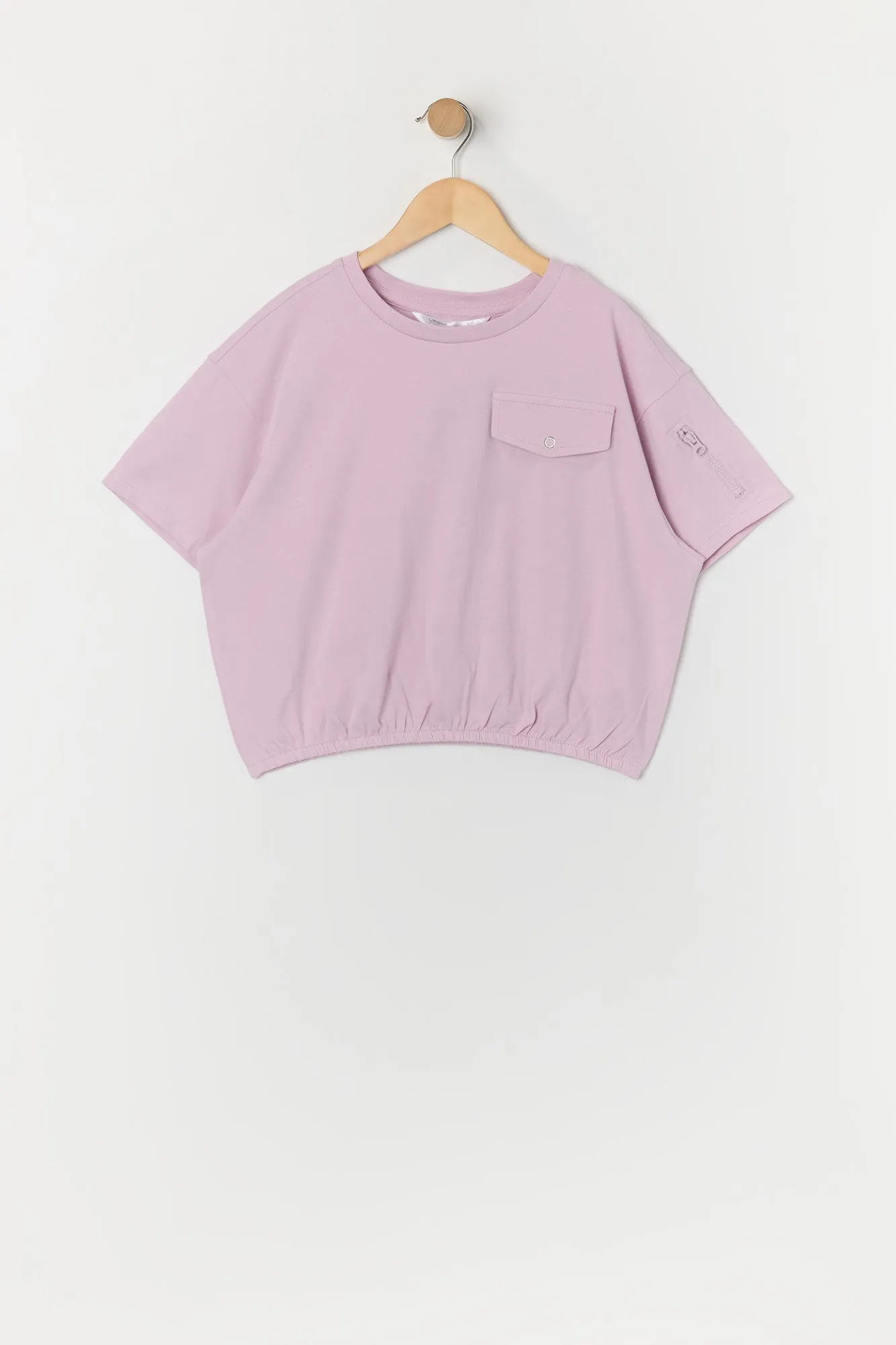 T-shirt utilitaire avec ourlet cintré pour fille sold by Urban Planet product image thumbnail 3
