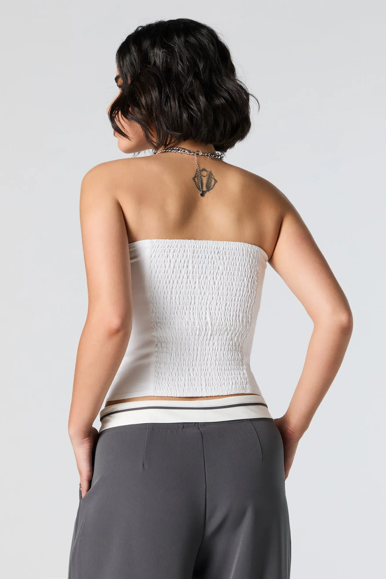 Haut corset tubulaire avec poches plaquées multiples et fermeture à glissière sold by Urban Planet product image thumbnail 2