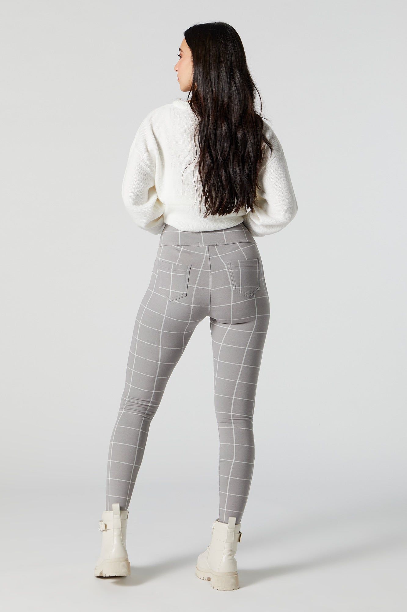 Legging à carreaux avec poches à fermeture à glissière sold by Urban Planet product image thumbnail 4