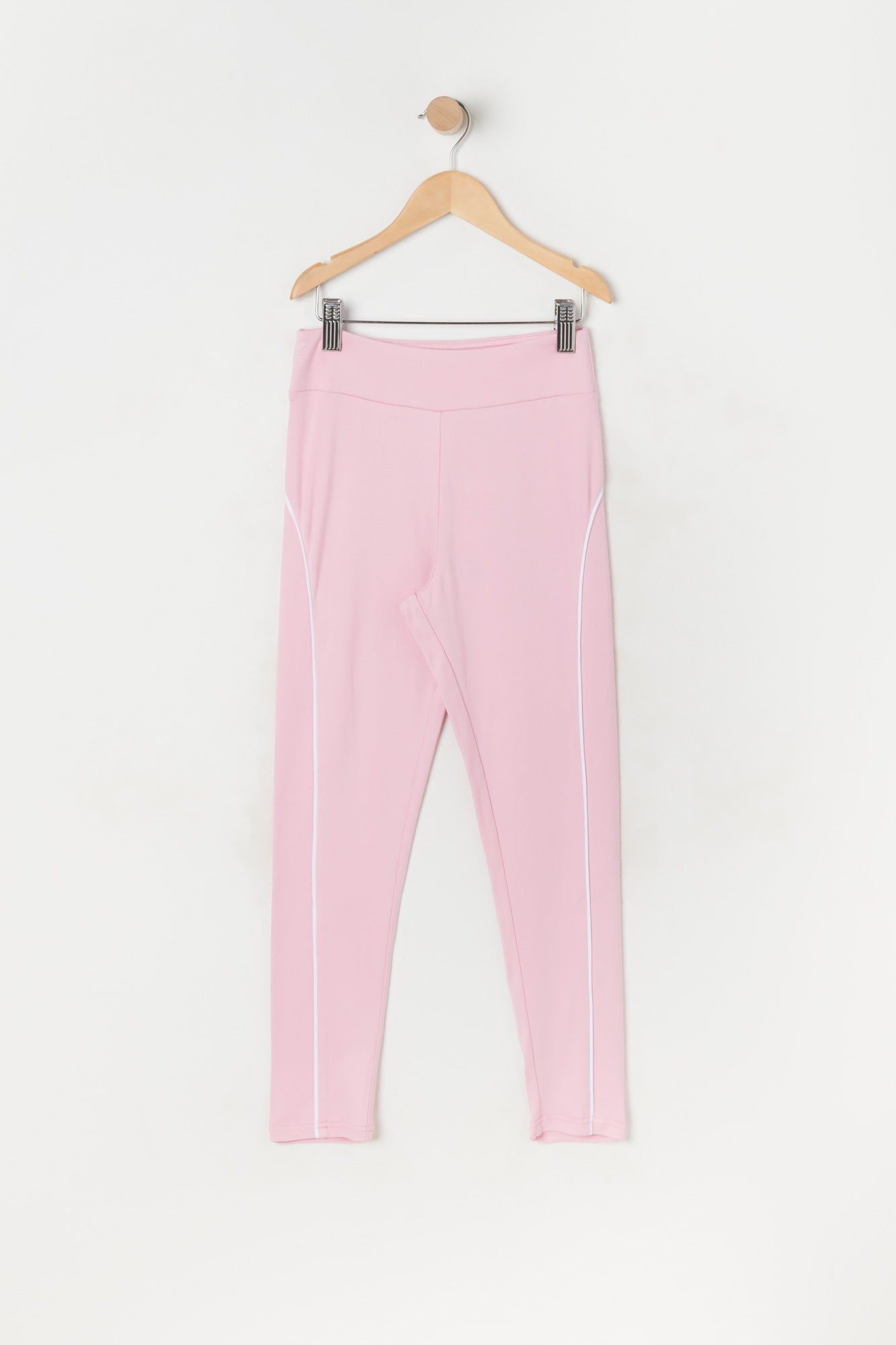 Girls Soft Pink Side Piping Leggings sold by Urban Planet