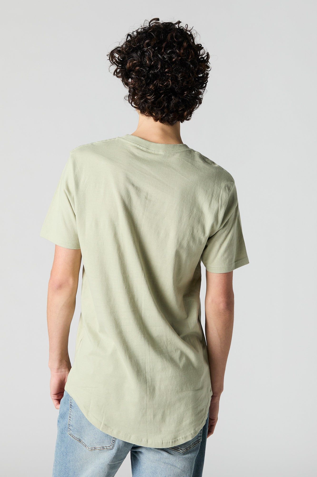 Longline Crewneck T-Shirt sold by Urban Planet product image thumbnail 5