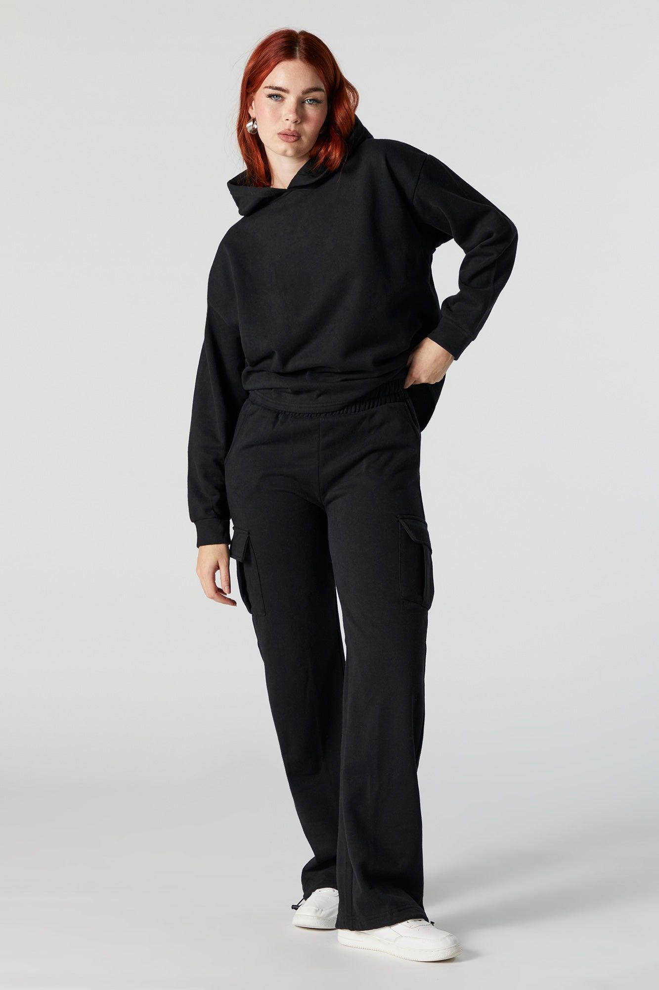 Jogger cargo à jambe large en molleton sold by Urban Planet product image thumbnail 4