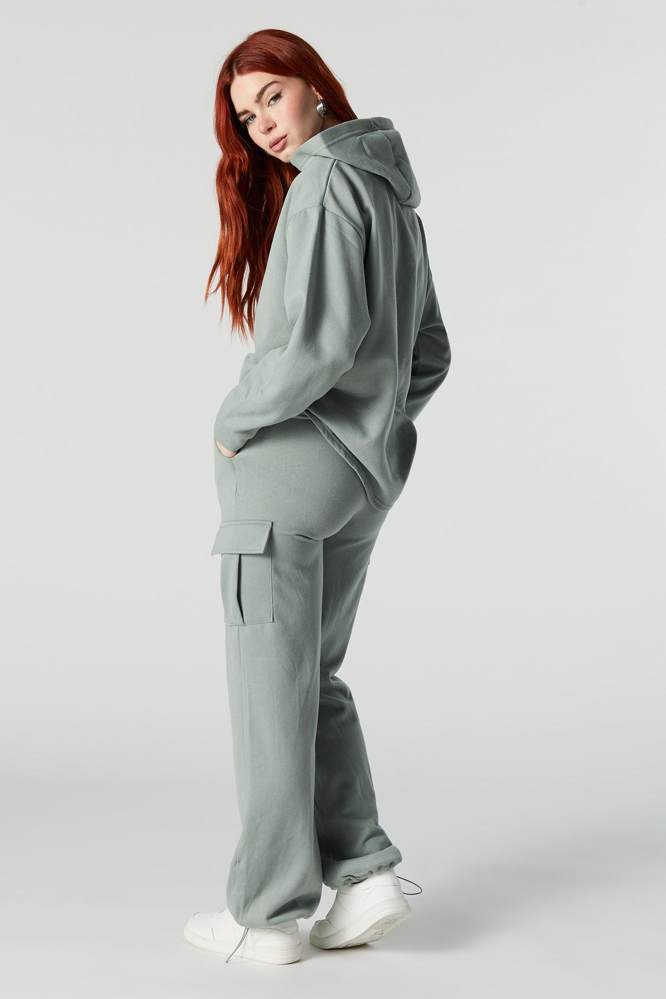 Jogger cargo à jambe large en molleton sold by Urban Planet product image thumbnail 3